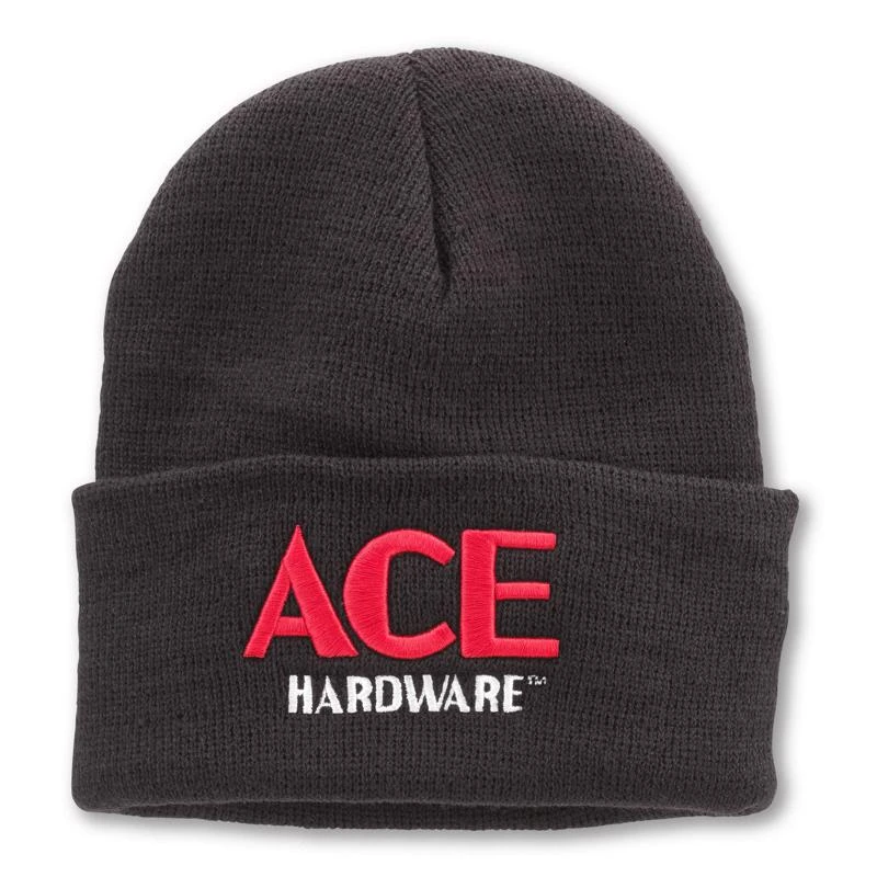 Ace Vintage Threads Black Acrylic Knit Cap One Size Fits Most