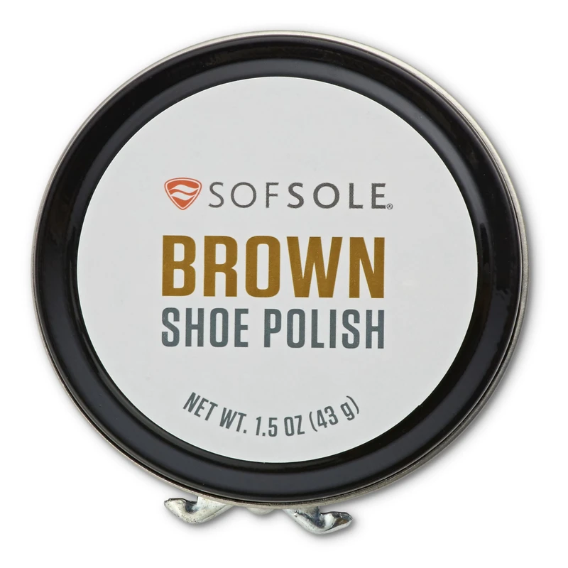 Sof Sole 1.5 Oz Brown Leather Shoe Polish Tin