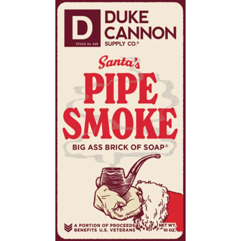 Duke Cannon Big Ass Brick Of Soap Santa's Pipe Smoke Scent 10 Oz Bar