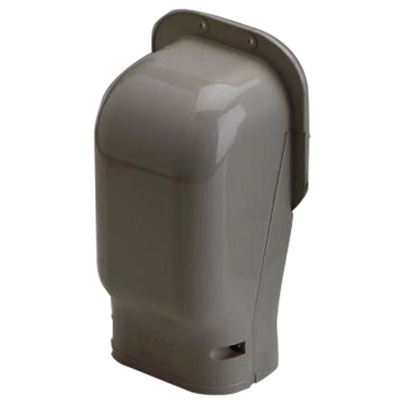 Slimduct Lineset Cover Wall Inlet 3.75 Inch Width Ivory Plastic