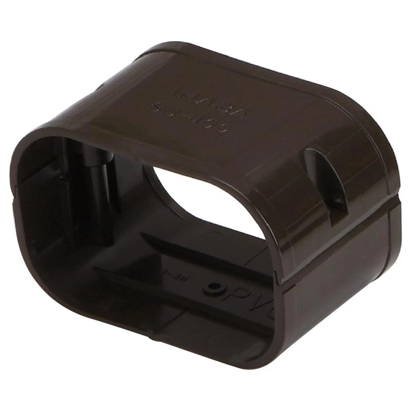 Slimduct 3.75 Inch Brown Plastic Lineset Cover Coupler
