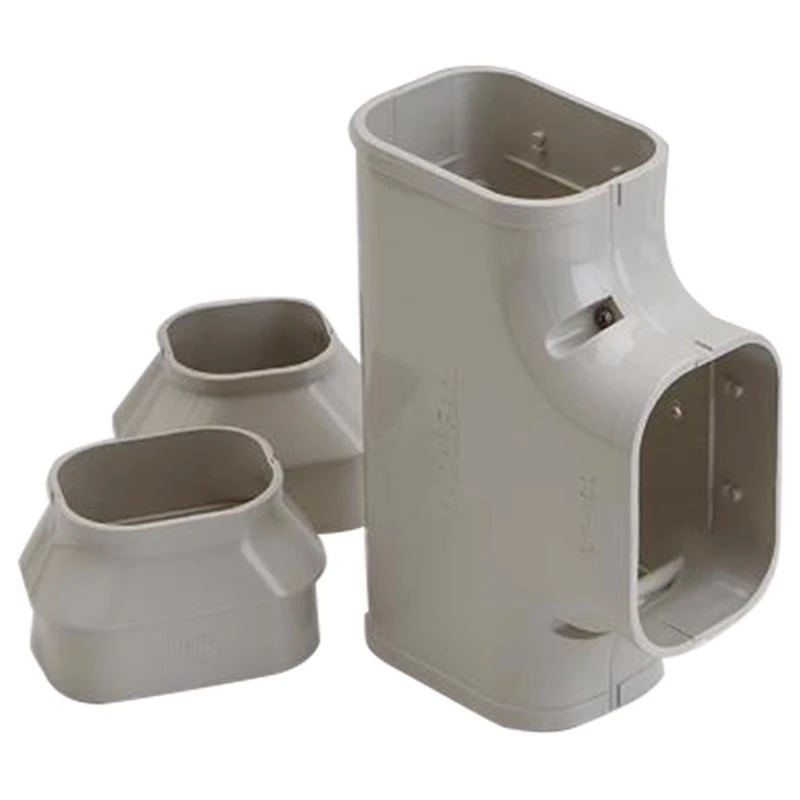 Slimduct Lineset Cover Tee 7.88 In Width X 3 In Height Ivory Plastic