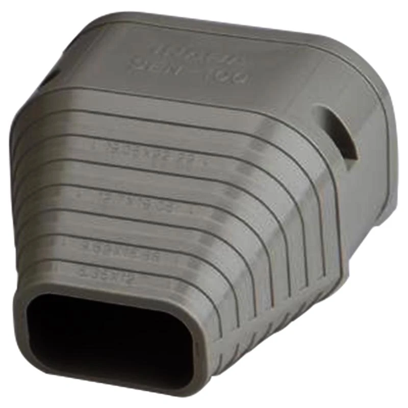 Slimduct Lineset Cover End Fitting 4.5 Inch Width X 3 Inch Height Ivory