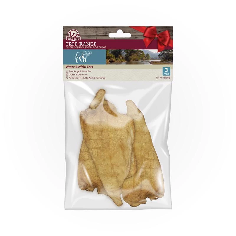 Wild Eats Buffalo Ears Grain Free Chews For Dogs 3 pk