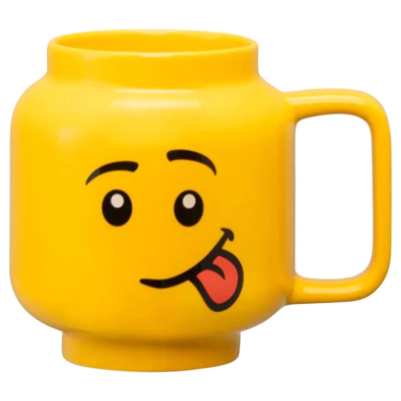 Lego 17.9 Oz Yellow Bpa Free Ceramic Silly Mug