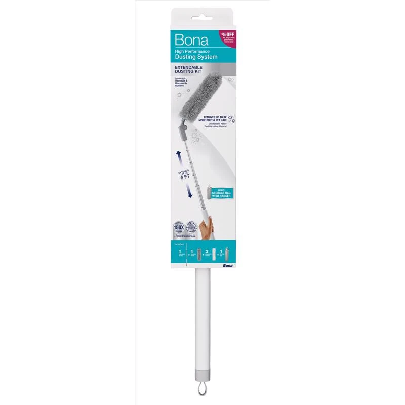 Bona High Performance Microfiber Dusting System Extendable Kit 11 In. W X 72 In. L