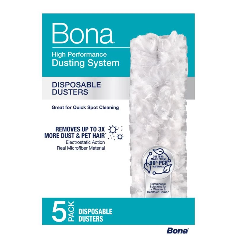 Bona High Performance Microfiber Duster 5 Count Disposable