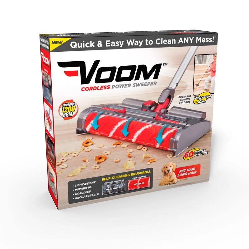Voom Bagless Cordless Rechargeable Sweeper For Area Rugs And Hard Floors