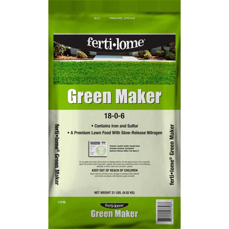 Ferti-lome Green Maker 21 Lb 18-0-6 Lawn Fertilizer 5000 Sq Ft Coverage