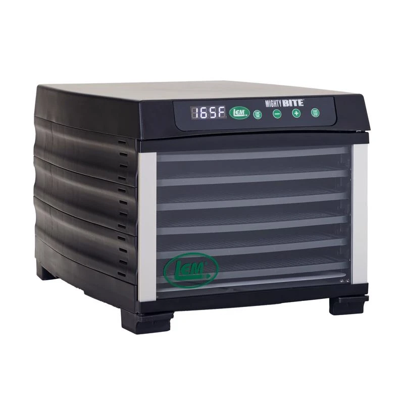 Lem Mighty Bite 6-tray Matte Black Food Dehydrator 7 Sq Ft