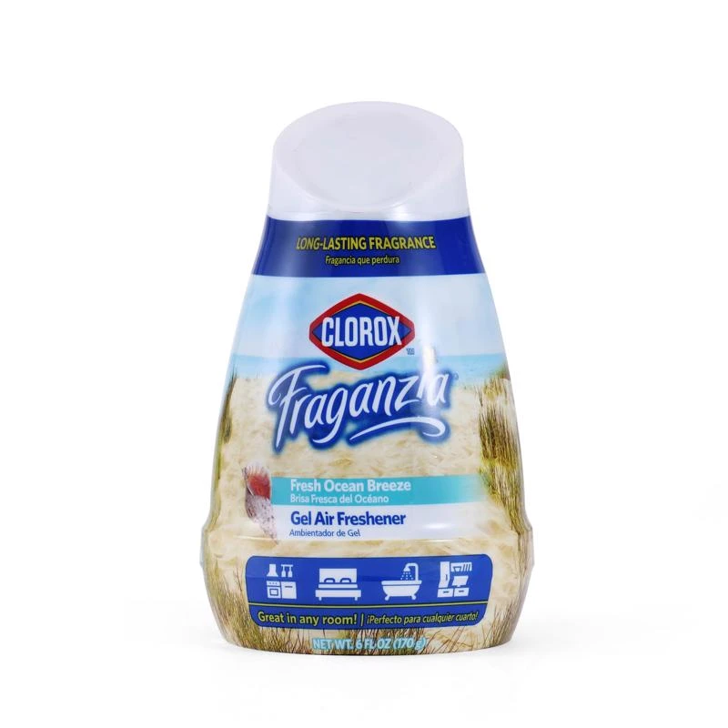 Clorox Fraganzia Fresh Ocean Breeze Scent Gel Air Freshener 6 Oz