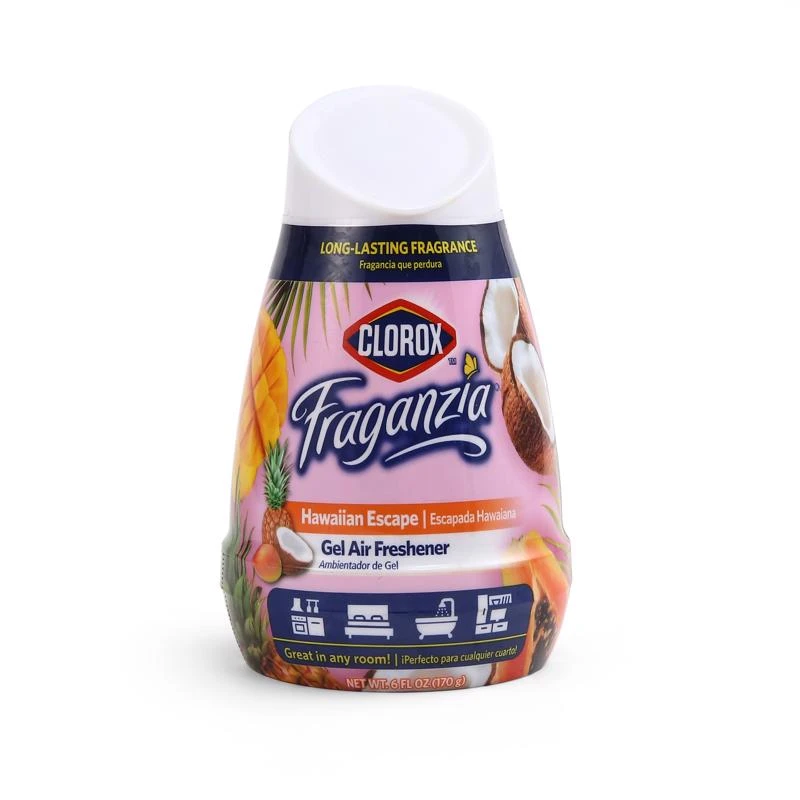 Clorox Fraganzia Island Escape Scent Gel Air Freshener 6 Oz Bottle