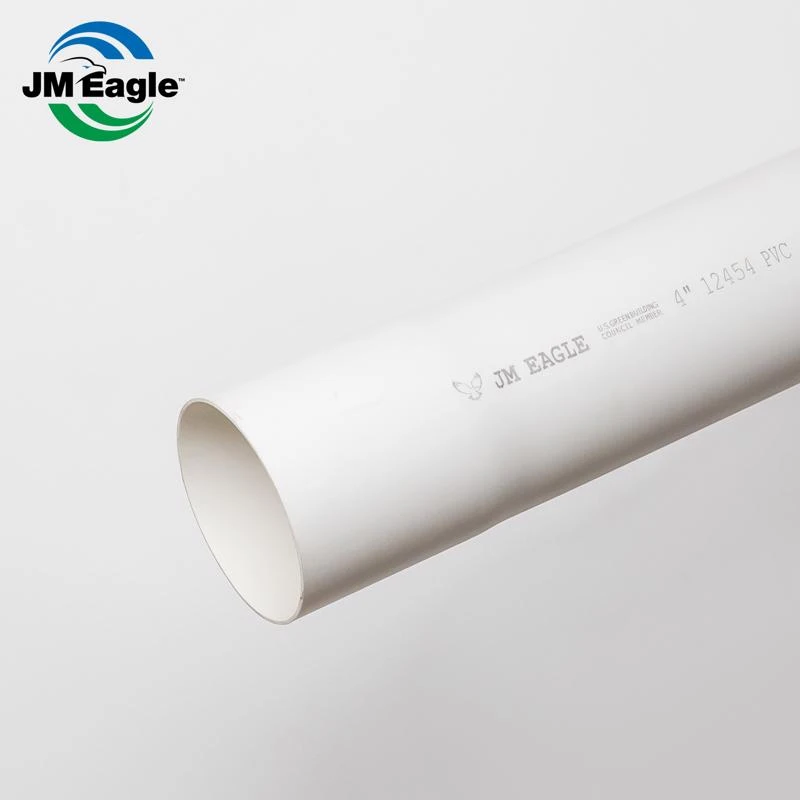Jm Eagle 4 In. X 10 Ft. Pvc Perforated Sewer And Drain Pipe Bell End