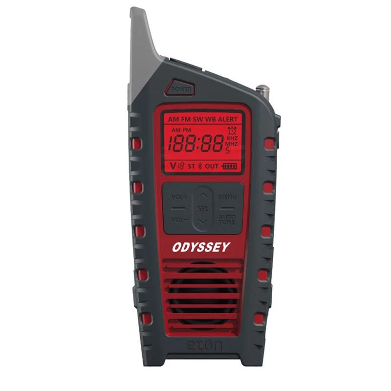 Eton Black/red Digital Alarm Clock With Weather Alert, Battery Operated