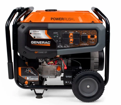 Generac Gp7500e Dual Fuel Portable Generator 9400 Starting Watts 7500 Running Watts