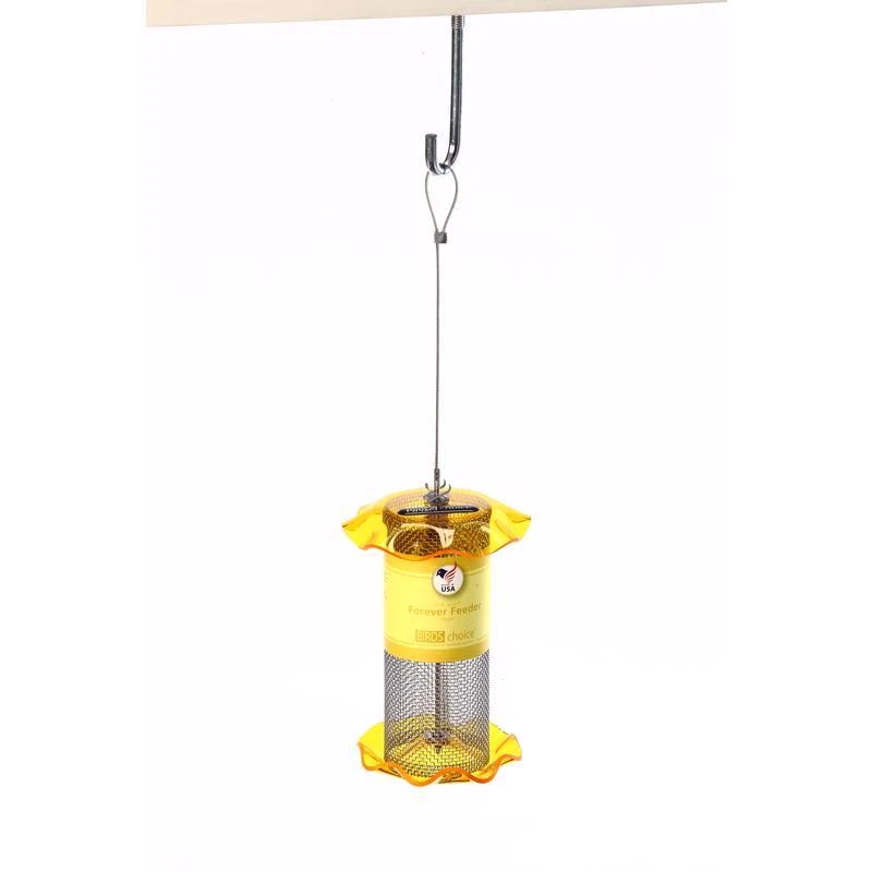 Birds Choice Finch 1 Quart Acrylic Stainless Steel Tube Mesh Bird Feeder