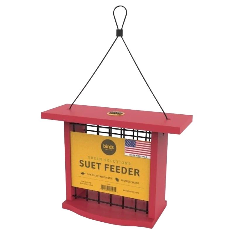 Birds Choice Red Plastic Suet Feeder, 7.6 X 8 X 11.55 Inches