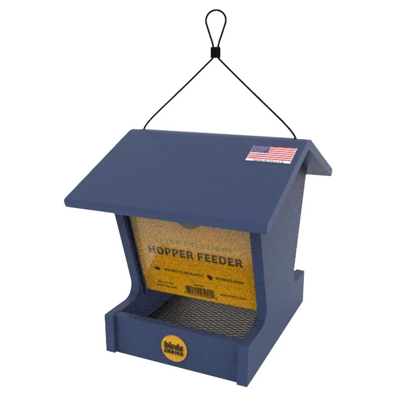 Birds Choice Blue Plastic Bird Feeder, 12.95 Inch Height