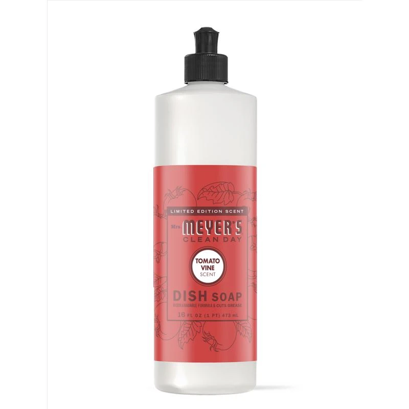 Mrs. Meyer's Clean Day Tomato Vine Scent Liquid Dish Soap 16 Oz