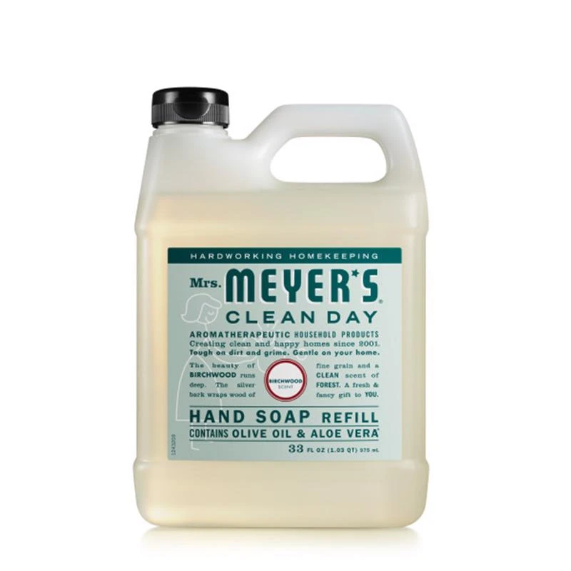 Mrs. Meyer's Clean Day Birchwood Scent Liquid Hand Soap 33 Oz Refill Jug