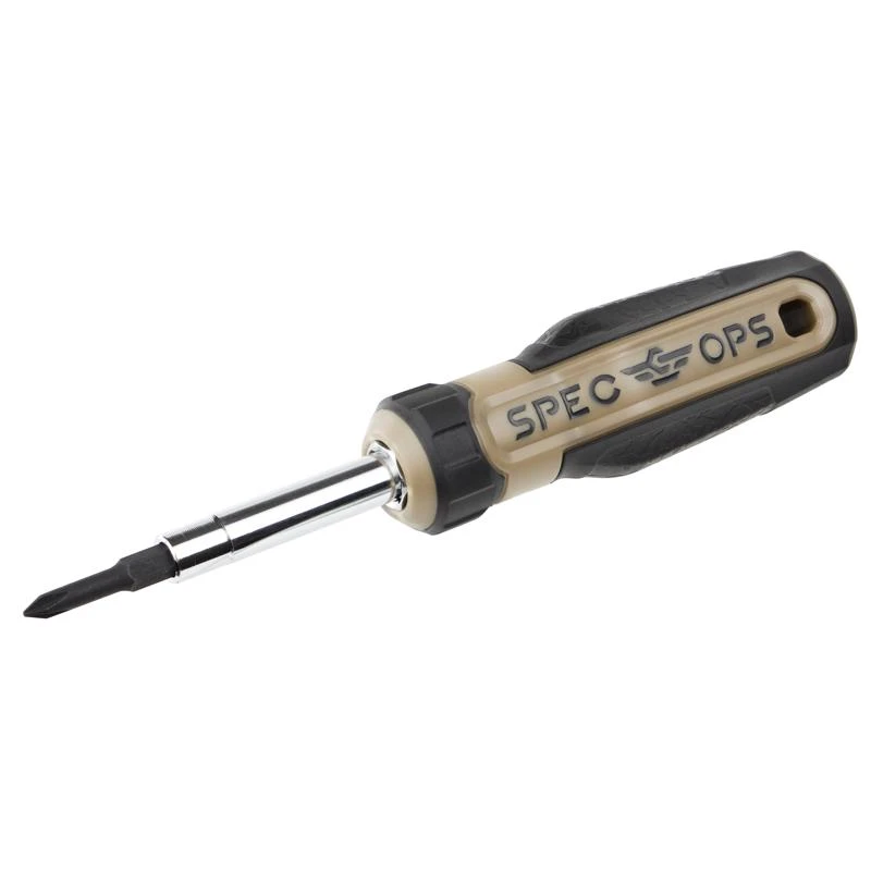 Spec Ops 3.25 Inch 6-in-1 Multi Bit Screwdriver With Heat-treated Steel Shaft