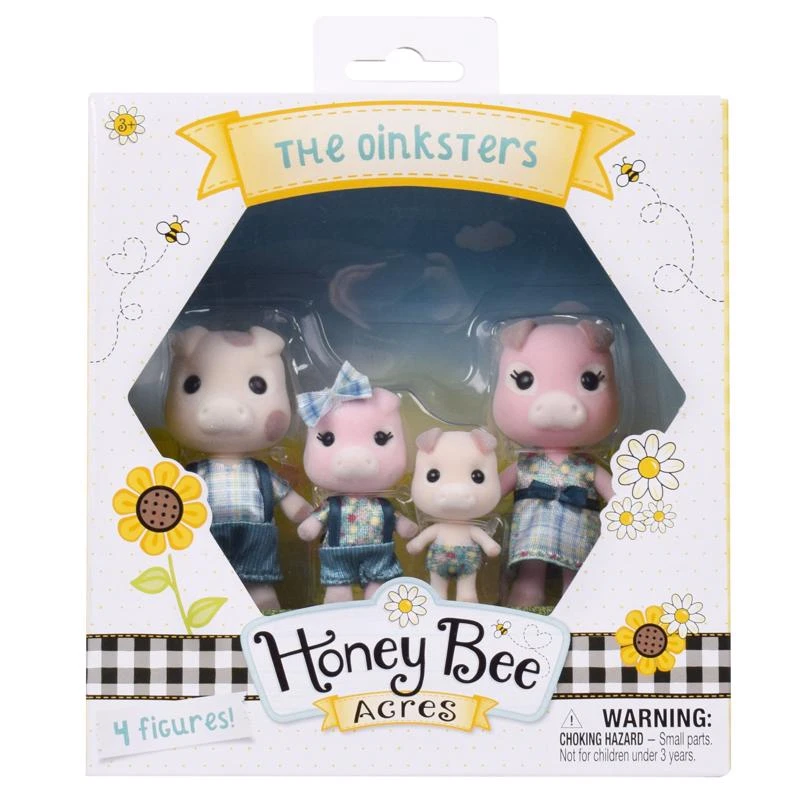 Honey Bee Acres The Oinksters Pig Family Figure Set Toy Multicolored 4 Piece