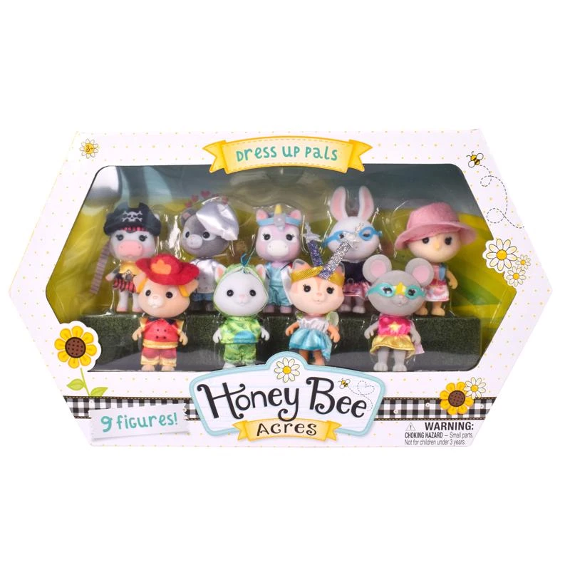 Honey Bee Acres Dress Up Pals Figure Set Multicolored 9 Piece