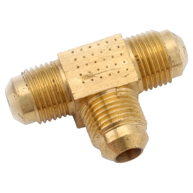 Anderson Metals 3/8 In. Male Flare Brass Tee, Lead-free, 1000 Psi