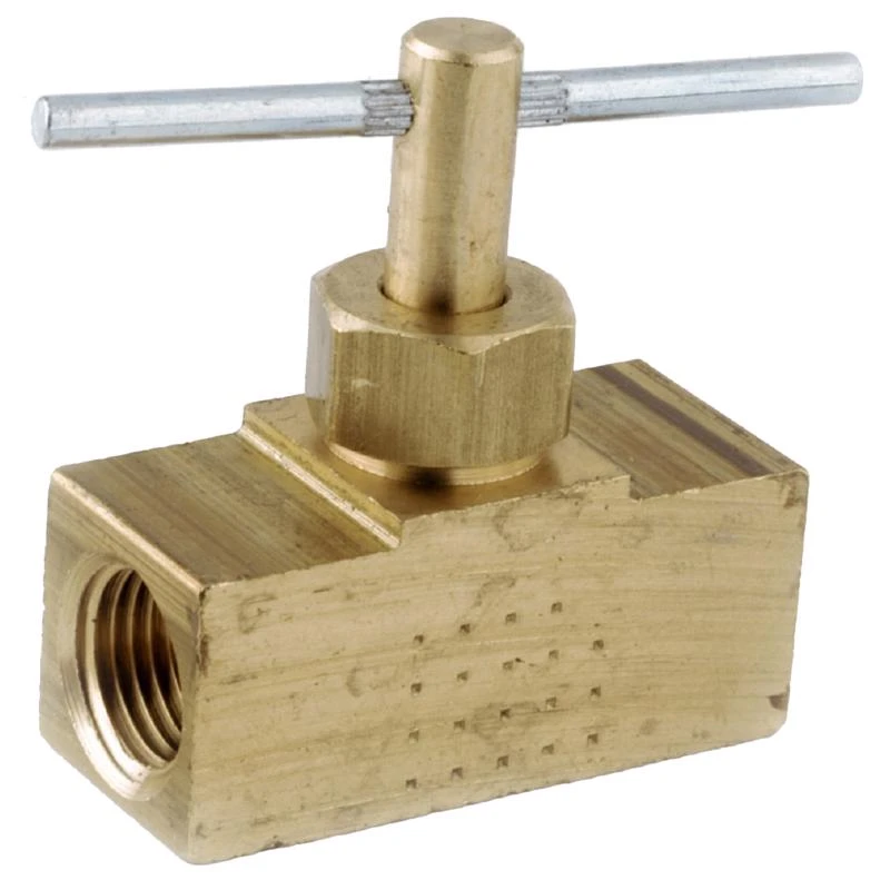 Anderson Metals 1/4 In. Brass Needle Valve, Female Ends, Lead-free