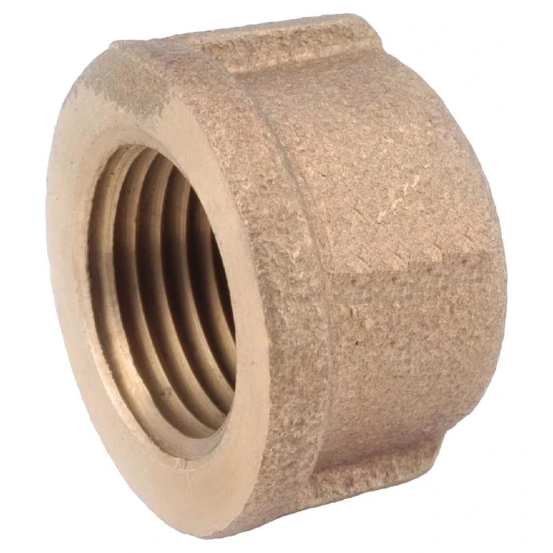 Anderson Metals 1/2 Inch Fpt Red Brass Cap Lead-free