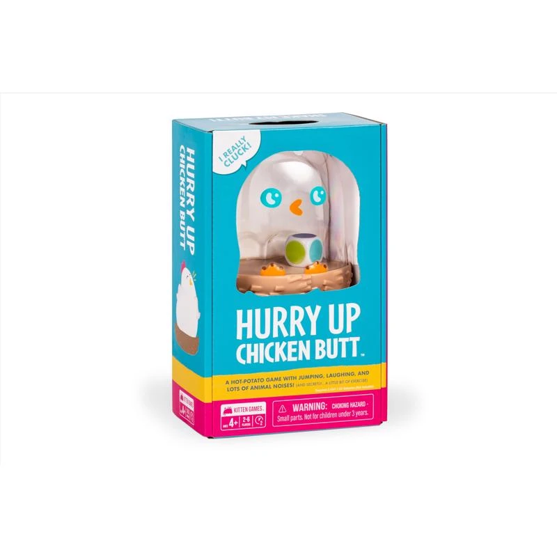 Exploding Kittens Hurry Up Chicken Butt Card Game For Ages 4+ Multicolored
