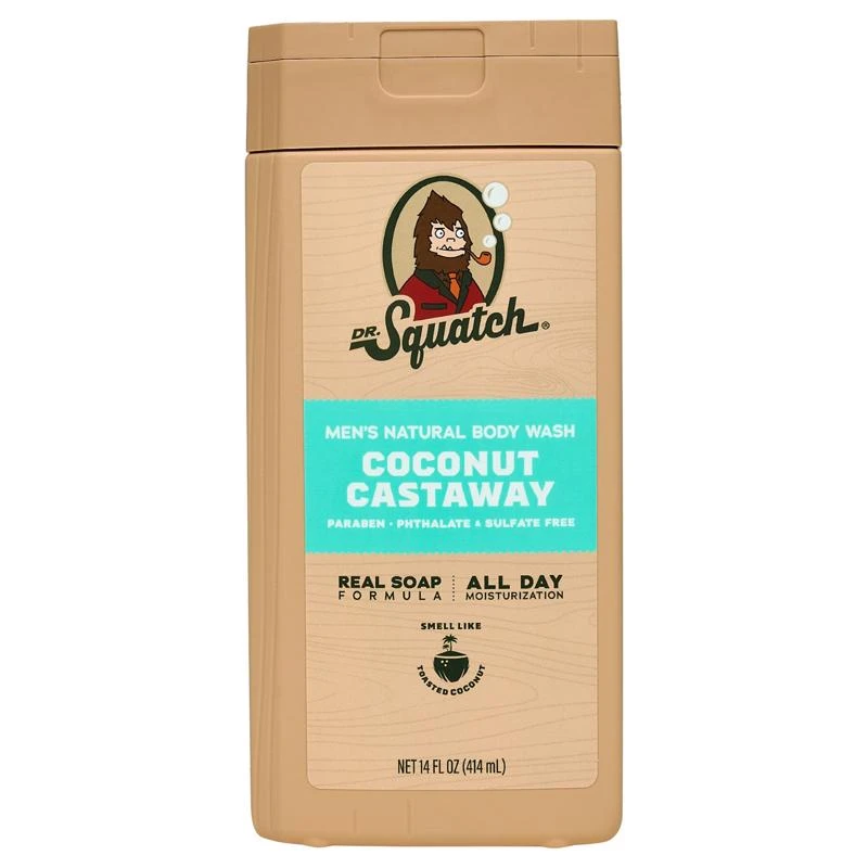 Dr. Squatch Scent-lock Coconut Castaway Body Wash 14 Fl. Oz.
