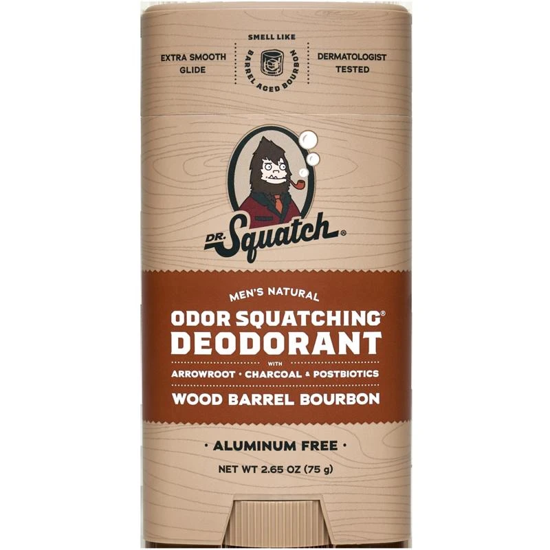 Dr. Squatch Wood Barrel Bourbon Deodorant 2.65 Oz Single Pack