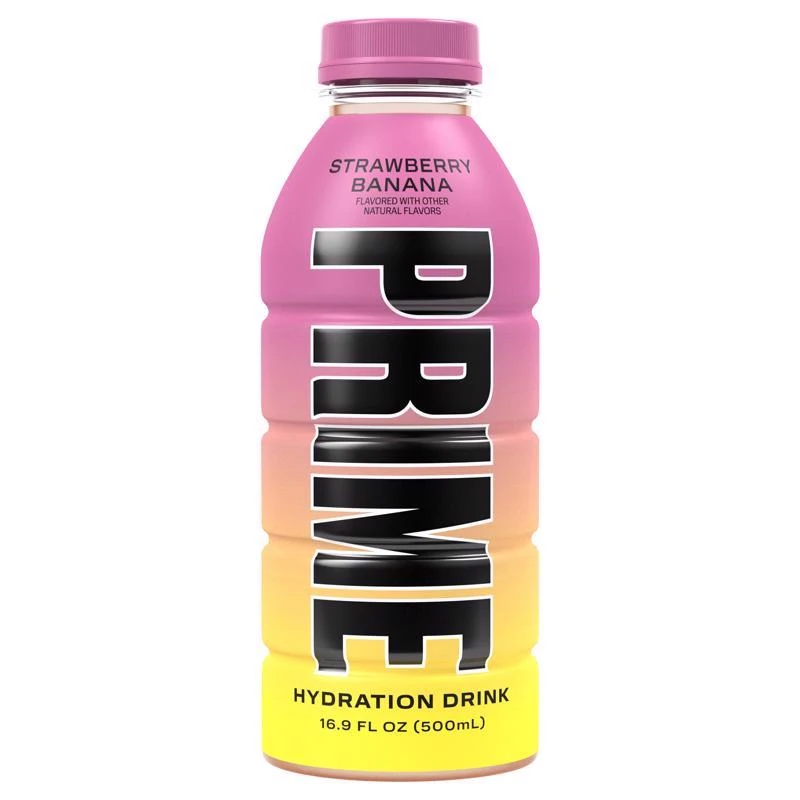 Prime Hydration Strawberry Banana Drink 16.9 Oz Bottle