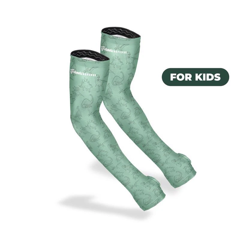 Farmers Defense Kids Dino Green Protection Sleeves Polyester/spandex S