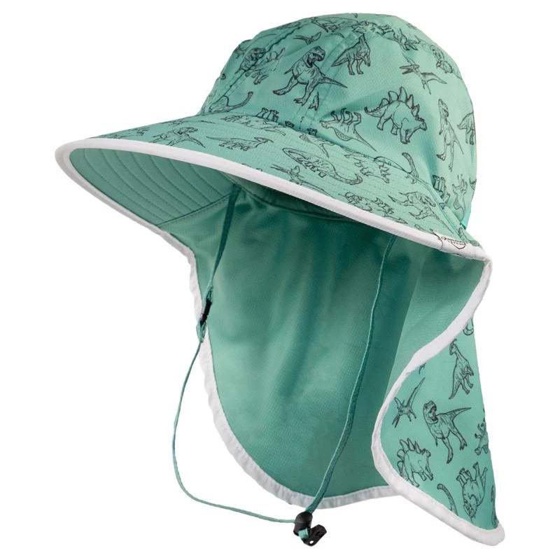Farmers Defense Green Dino Hat For Kids With Uv Protection