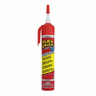 Flex Caulk Clear Hybrid Polymer Caulk 6.6 Oz With Adjustable Nozzle