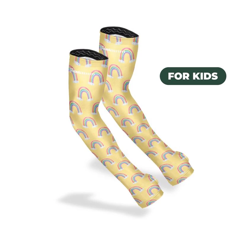 Farmers Defense Kids Rainbow Yellow Protection Sleeves Polyester Spandex