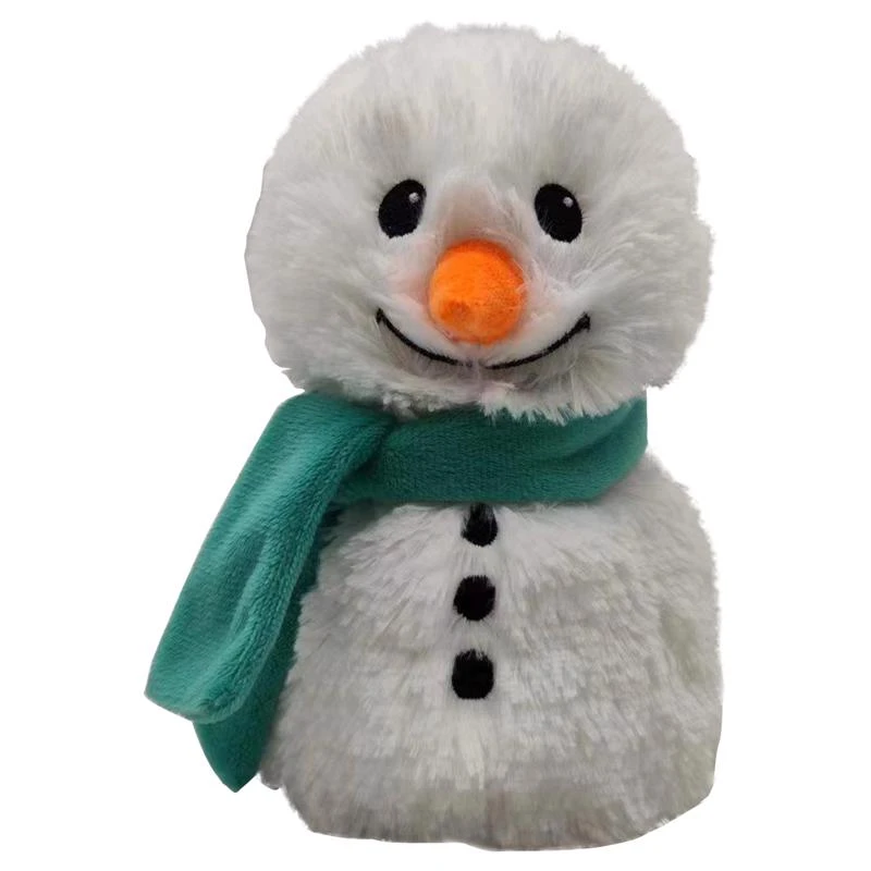 Warmies Scarf Snowman Plush Stuffed Animal Green/white, 9.15 Inches