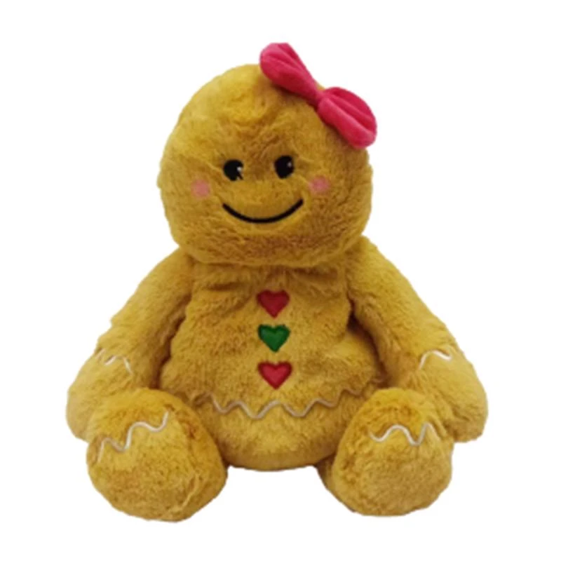 Warmies Gingerbread Girl Plush Stuffed Animal, Brown, 13 Inches