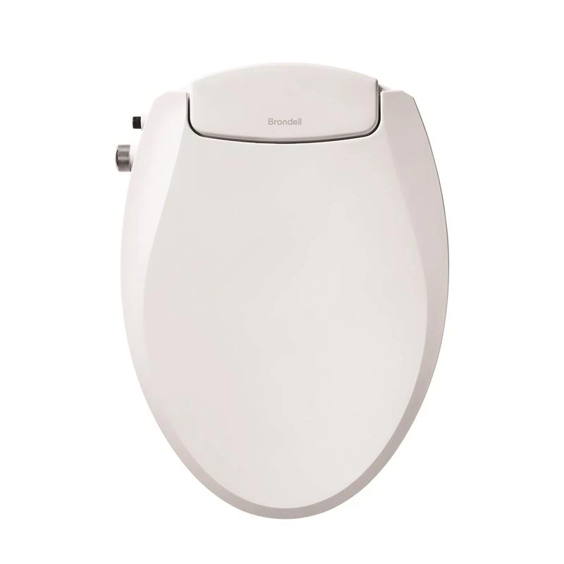 Brondell Swash Ecoseat White Elongated Bidet Toilet Seat, Plastic Material