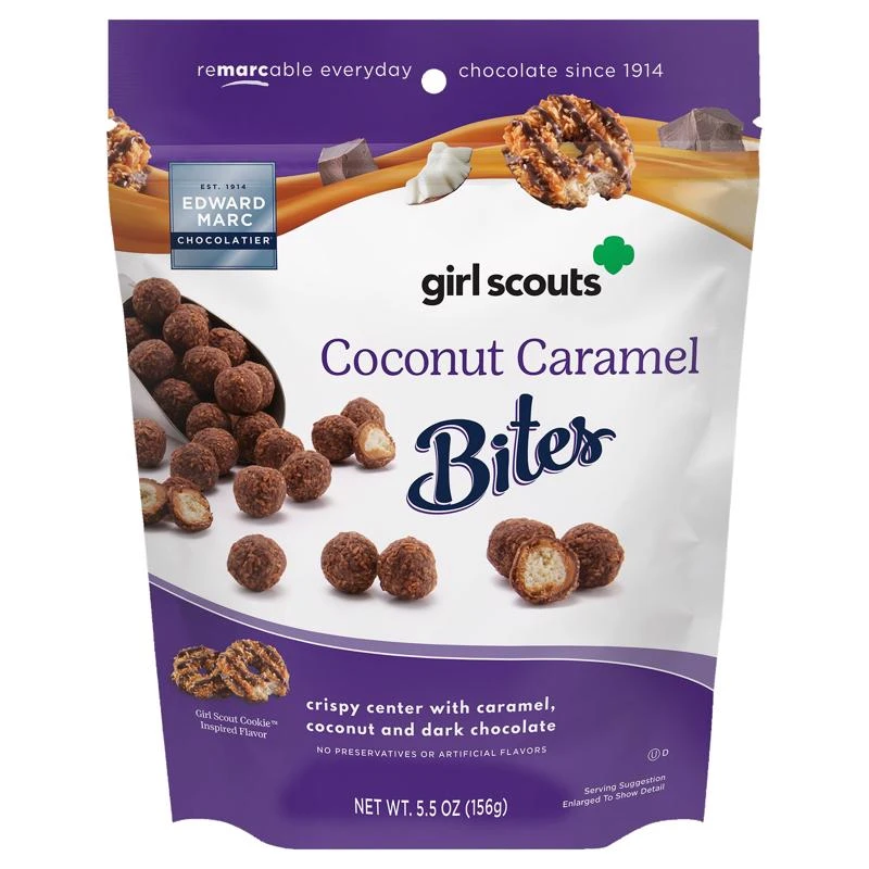 Edward Marc Girl Scouts Coconut Caramel Candy Bites 5.5 Oz