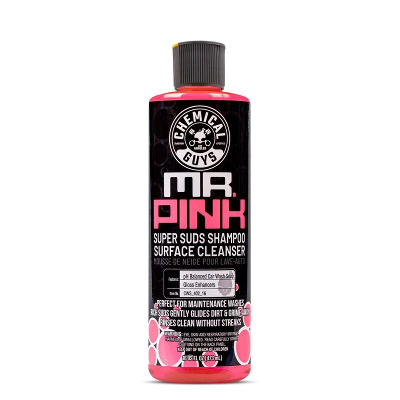 Chemical Guys Mr. Pink Glass Metal Plastic Cleaner Bubble Gum Scent 16 Fl. Oz.