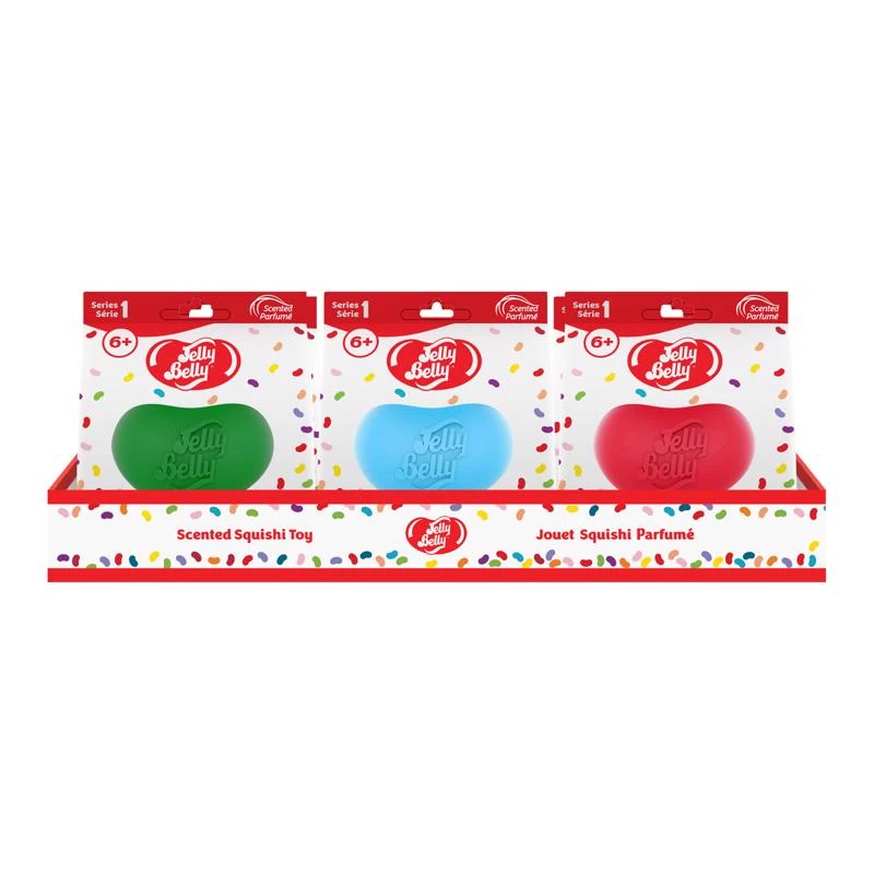 Jelly Belly Squishy Bean Toy Assorted Colors, 6+ Age
