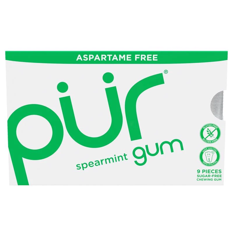 Pur Sugar Free Spearmint Chewing Gum 9 Piece Pack