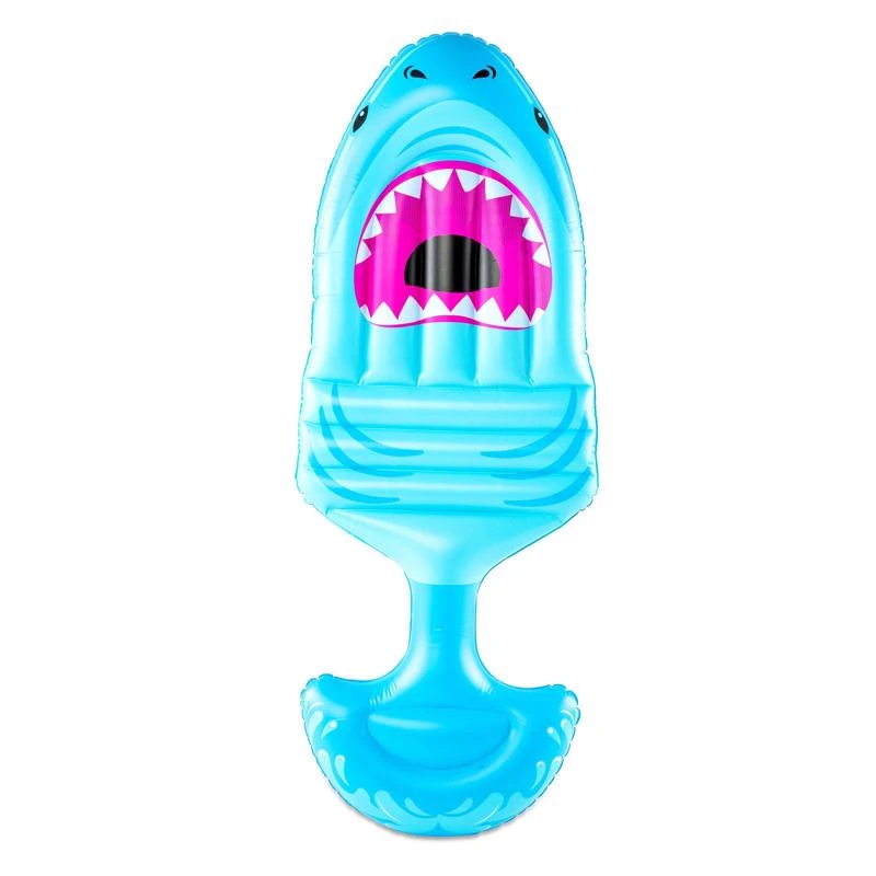 Bigmouth Blue Pvc Vinyl Inflatable Shark Saddle Seat Pool Float 62 X 36