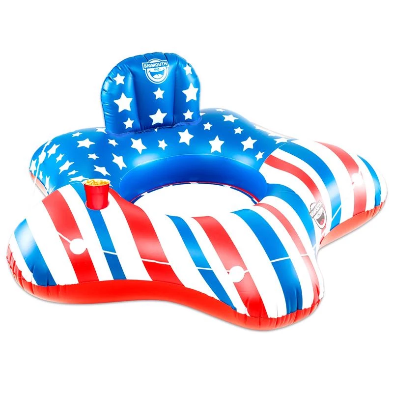 Bigmouth Americana River Tube Blue Red White Pvc Inflatable Pool Float
