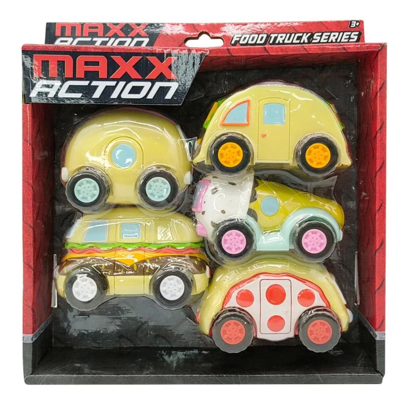 Maxx Action Micro Food Trucks Assorted Set Of 5 For Ages 3+