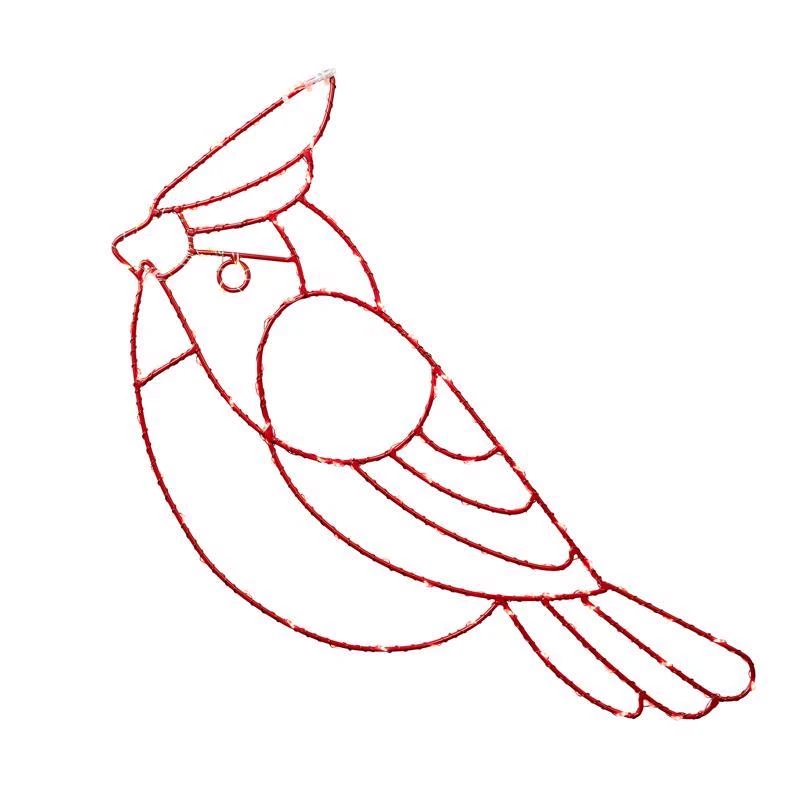 Celebrations Led Red Cardinal Silhouette 15 Inch Hanging Decor