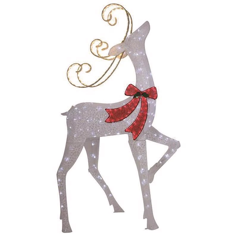 Celebrations 61 Inch Led Warm White Reindeer Yard Decor